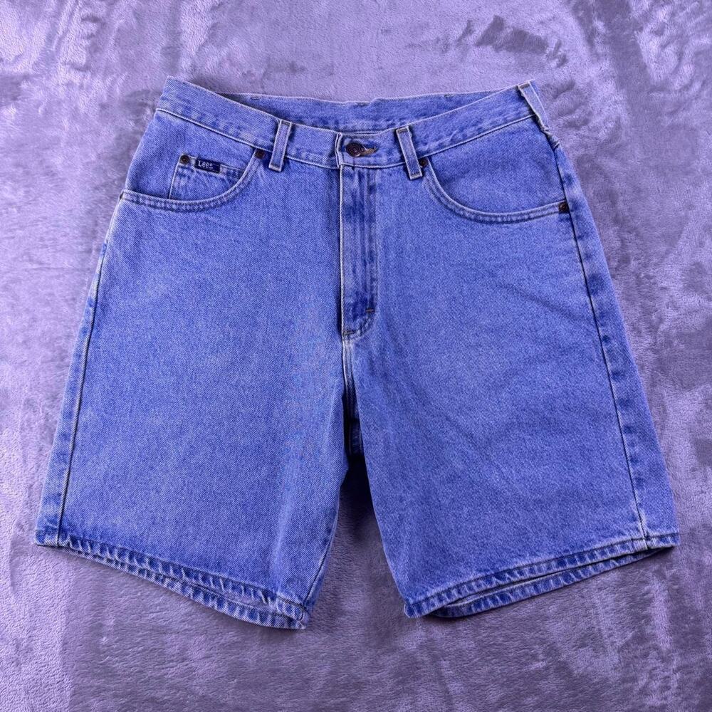 Vintage Lee Denim Shorts Men’s 32 Blue Wash Jean Shorts Jorts